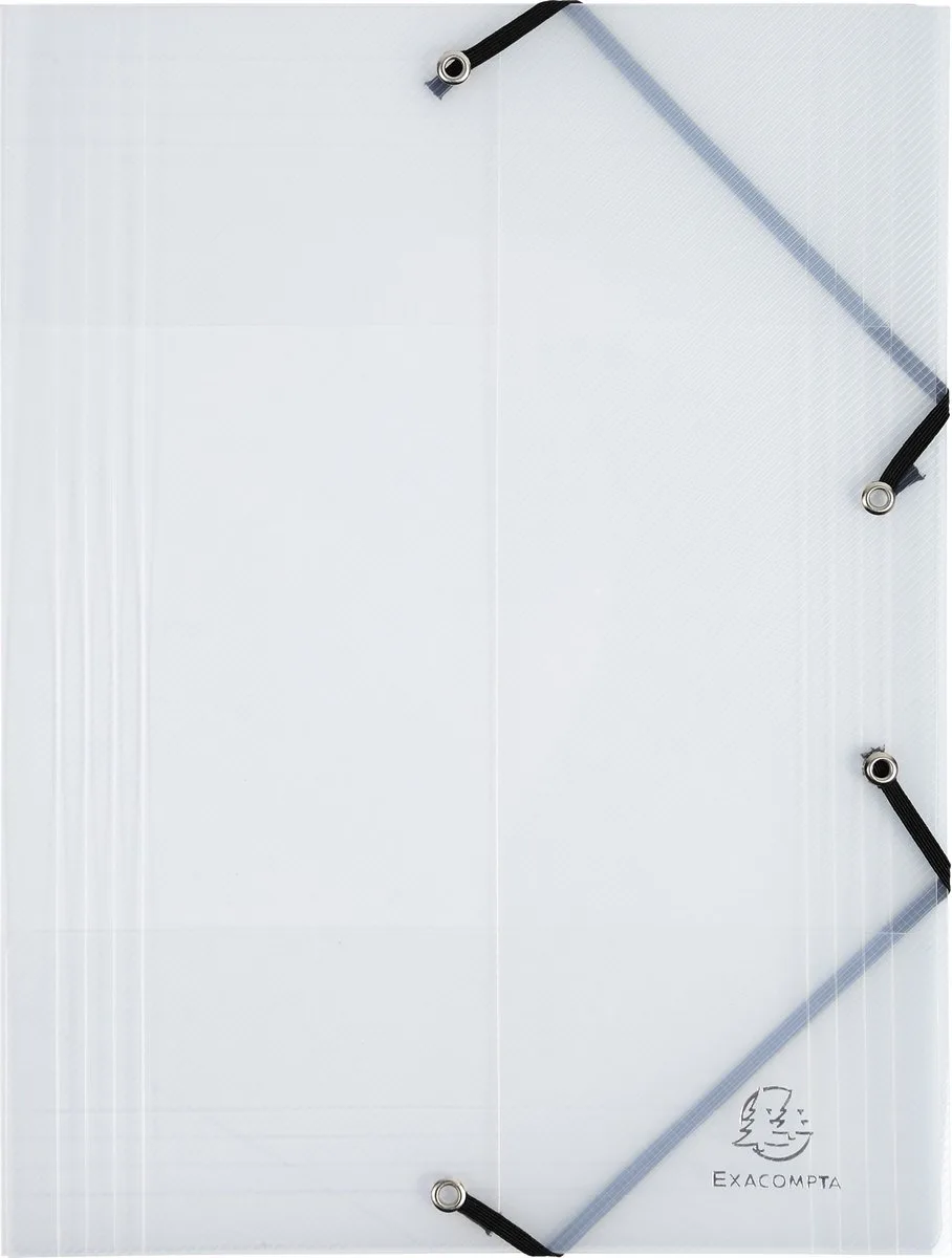 Exacompta 25x Crystal PP 5/10de Elastomap 3 kleppen - A4 - 56742E från Exacompta i Transparent – produktbild