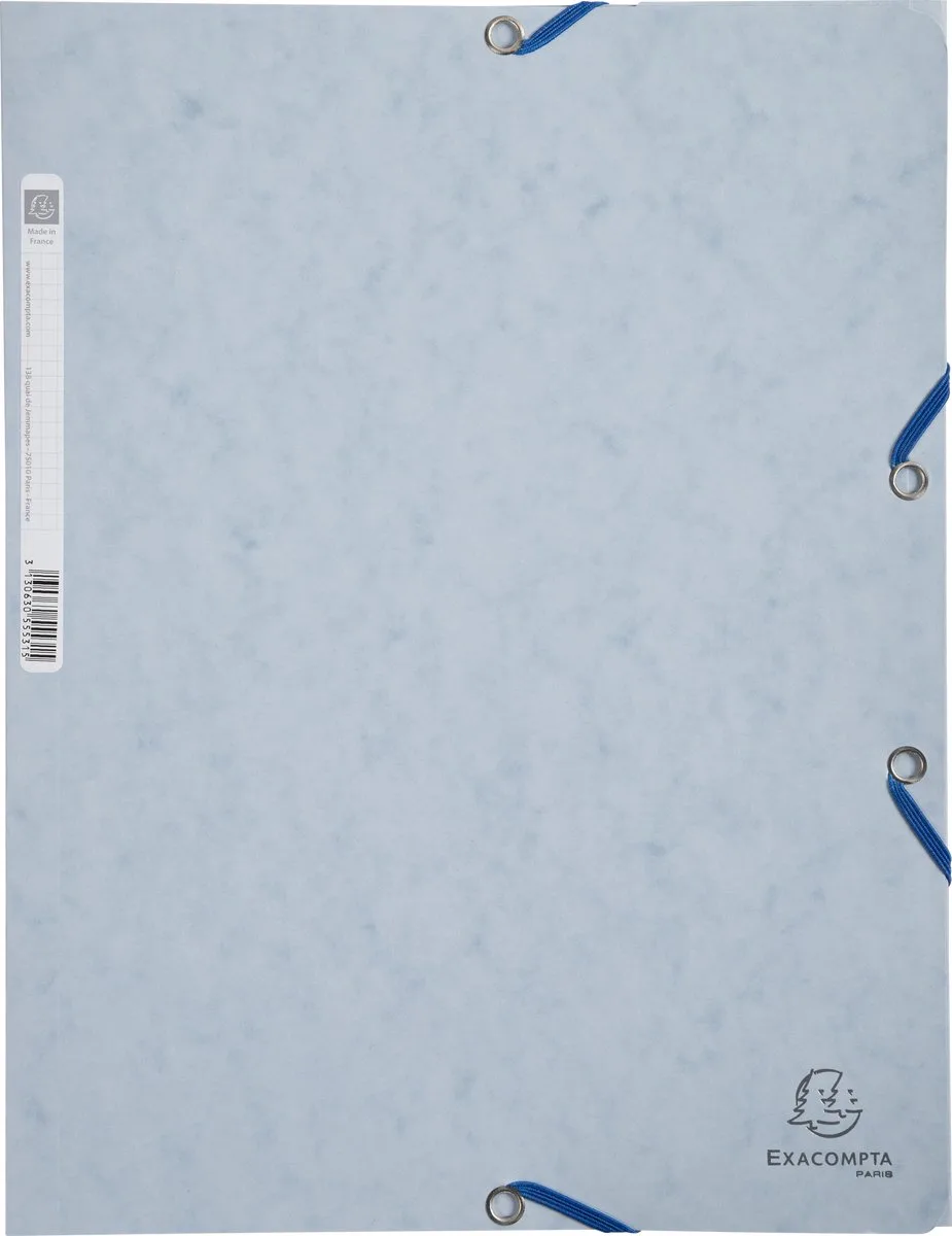 Exacompta 25x Elastomap 3 kleppen in glanskarton 400g/m2 - A4 - 55531E de Exacompta en Tortelduif grijs – photo produit