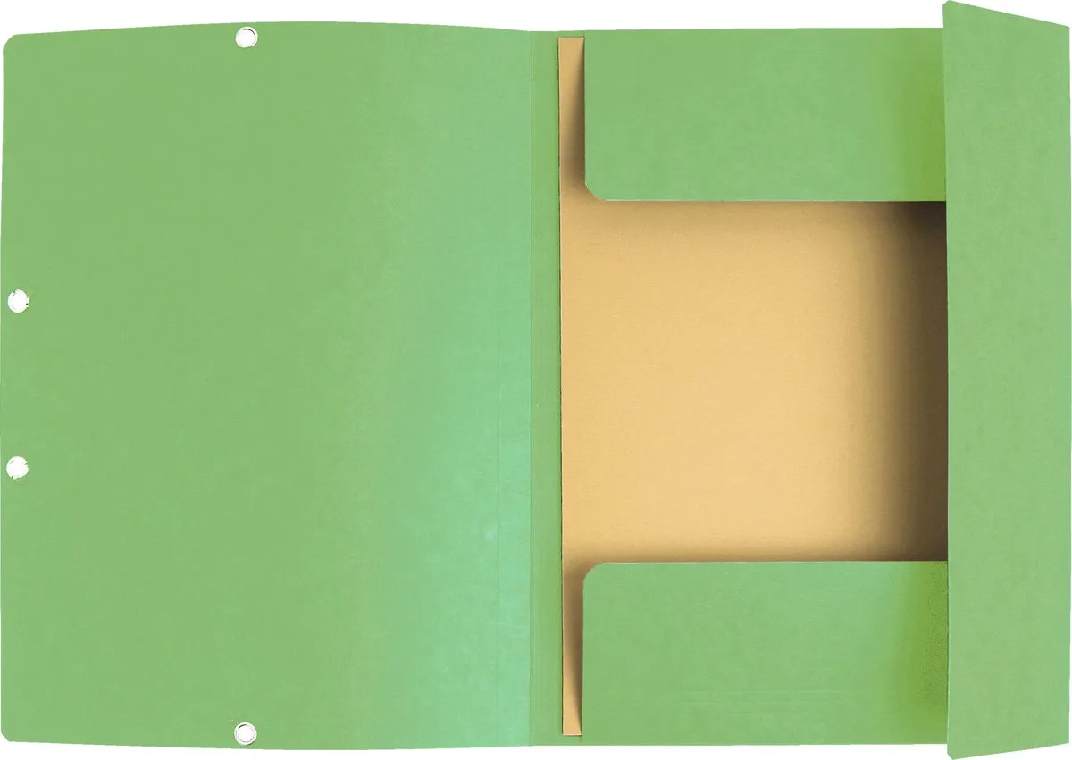 Exacompta 25x Elastomap 3 kleppen in glanskarton 400g/m2 - A4 - 55513E by Exacompta in Lindengroen – product photo