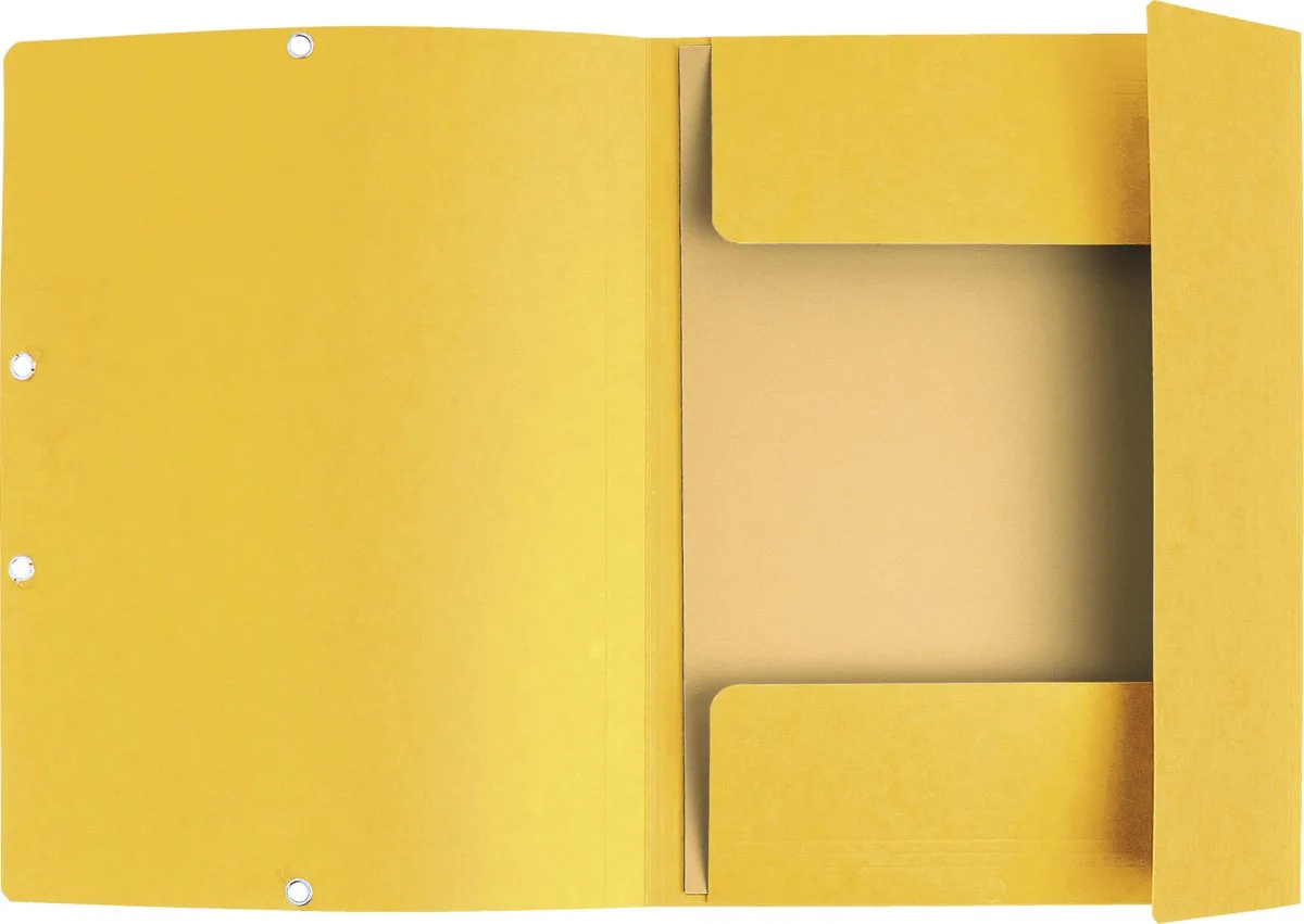 Exacompta 25x Elastomap 3 kleppen in glanskarton 400g/m2 - A4 - 55509E by Exacompta in Yellow – product photo