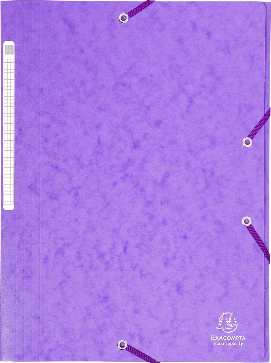 Exacompta 25x Elastomap Maxi capacity in glanskarton 425gm2 - A4 - 17115H van Exacompta in Purper – productfoto
