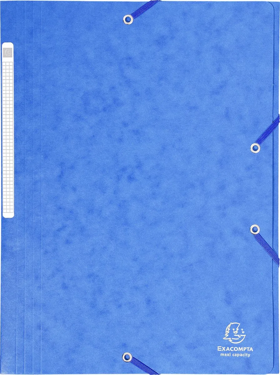 Exacompta 25x Elastomap Maxi capacity in glanskarton 425gm2 - A4 - 17105H de Exacompta en Bleu – photo produit