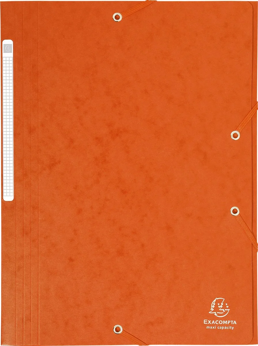 Exacompta 25x Elastomap Maxi capacity in glanskarton 425gm2 - A4 - 17117H van Exacompta in Oranje – productfoto