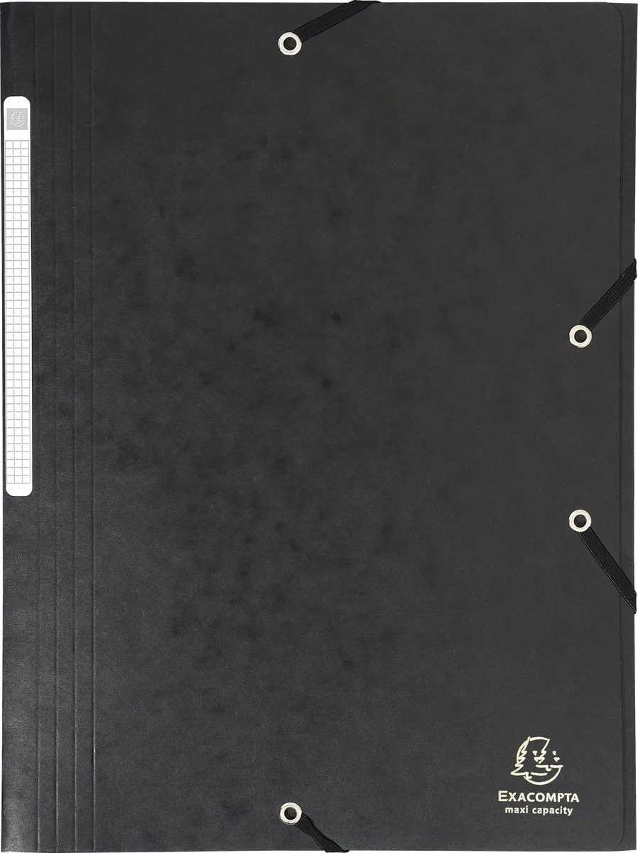 Exacompta 25x Elastomap Maxi capacity in glanskarton 425gm2 - A4 - 17116H de Exacompta en Noir – photo produit