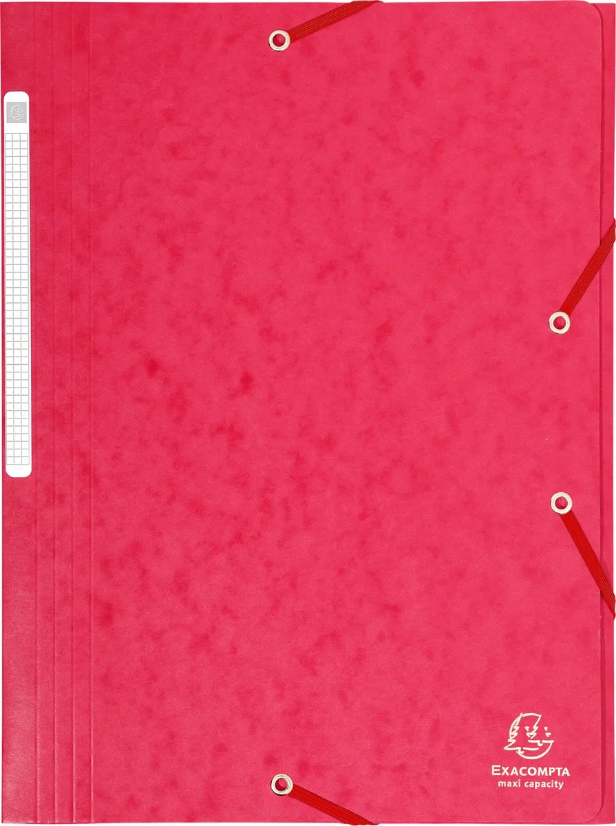 Exacompta 25x Elastomap Maxi capacity in glanskarton 425gm2 - A4 - 17109H de Exacompta en Rouge – photo produit