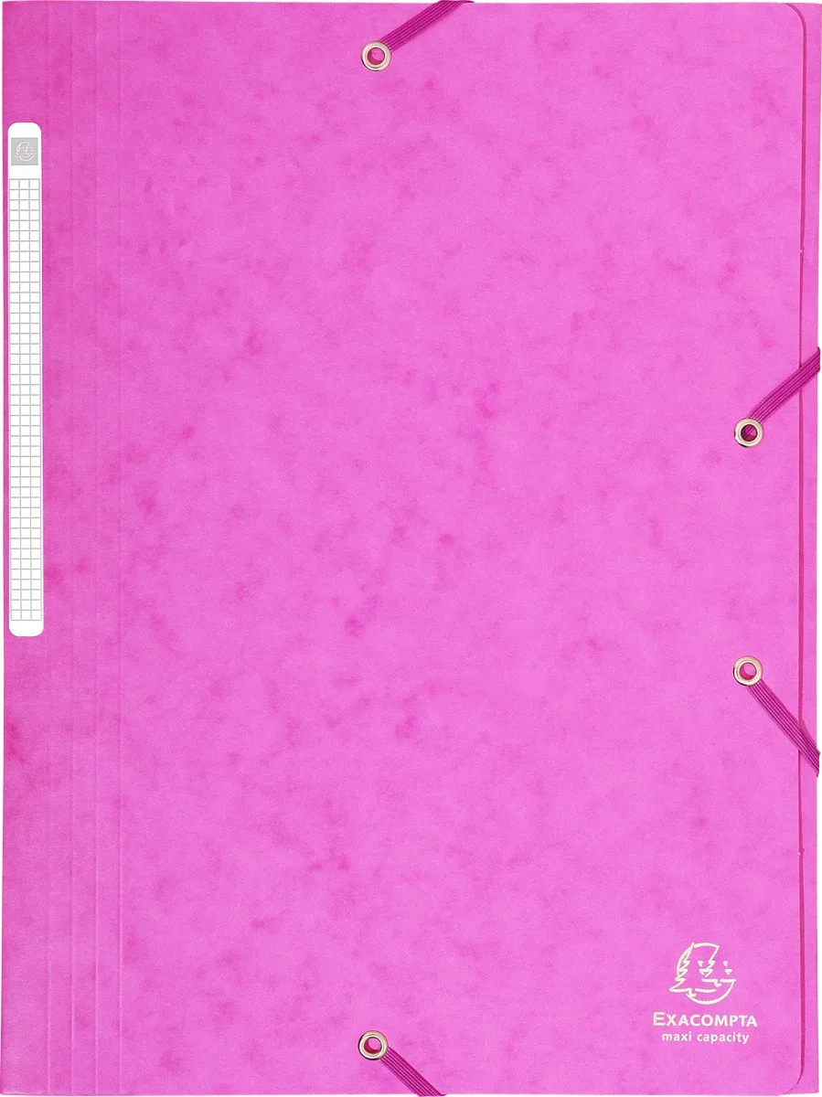 Exacompta 25x Elastomap Maxi capacity in glanskarton 425gm2 - A4 - 17108H van Exacompta in Roze – productfoto