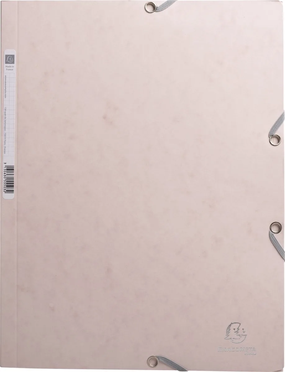Exacompta 25x Elastomap met 3 kleppen in glanskarton 400g/m2 Skandi - 55274E de Exacompta en Nude – photo produit