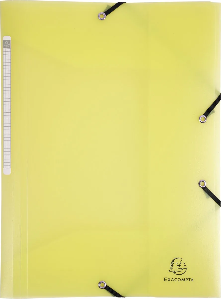 Exacompta 25x Elastomap met 3 kleppen in polypropyleen Chromaline Pastel - A4 - 55179E de Exacompta en Jaune – photo produit