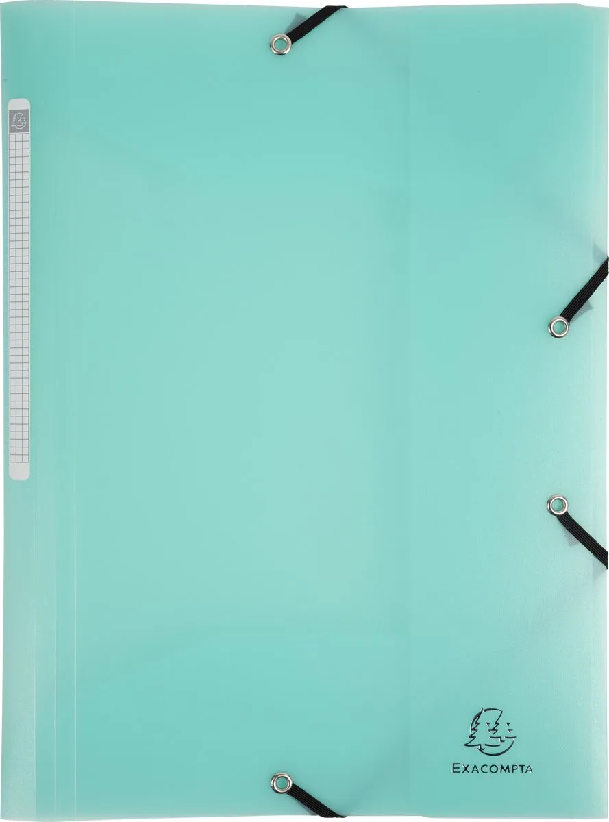 Exacompta 25x Elastomap met 3 kleppen in polypropyleen Chromaline Pastel - A4 - 55173E de Exacompta en Pastelgroen – photo produit