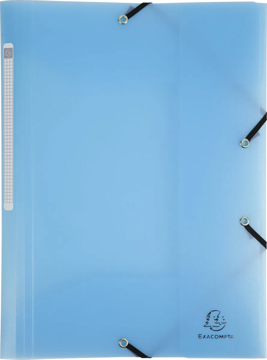 Exacompta 25x Elastomap met 3 kleppen in polypropyleen Chromaline Pastel - A4 - 55172E de Exacompta en Pastelblauw – photo produit