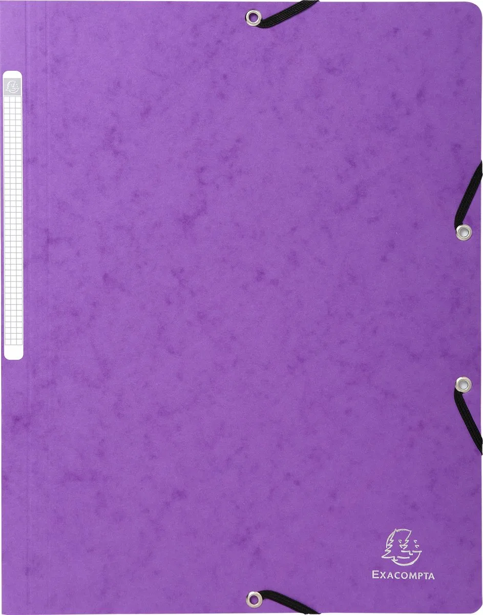 Exacompta 25x Elastomap zonder klep in glanskarton 400gm2 - A4 - 5568E van Exacompta in Purper – productfoto