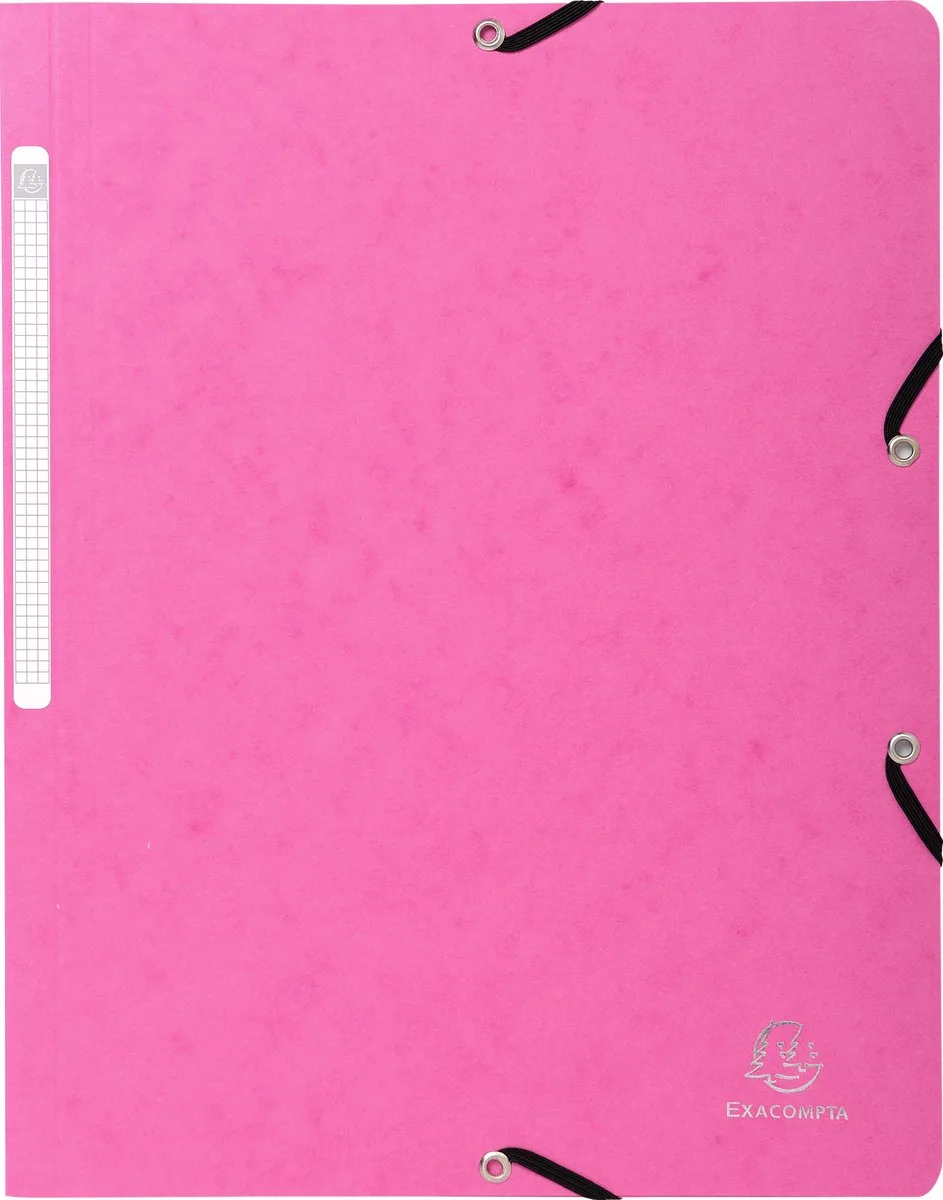 Exacompta 25x Elastomap zonder klep in glanskarton 400gm2 - A4 - 5560E by Exacompta in Pink – product photo