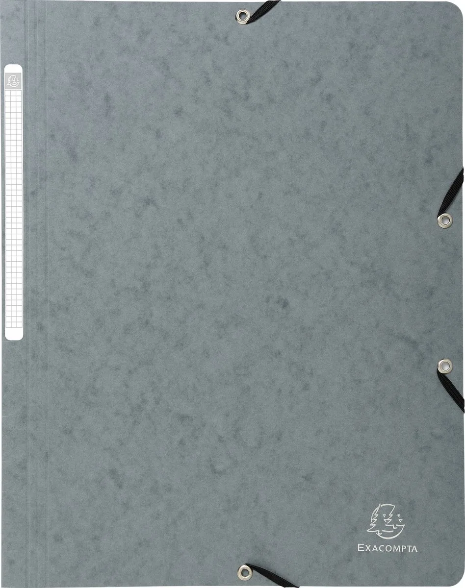 Exacompta 25x Elastomap zonder klep in glanskarton 400gm2 - A4 - 5571E by Exacompta in Grey – product photo