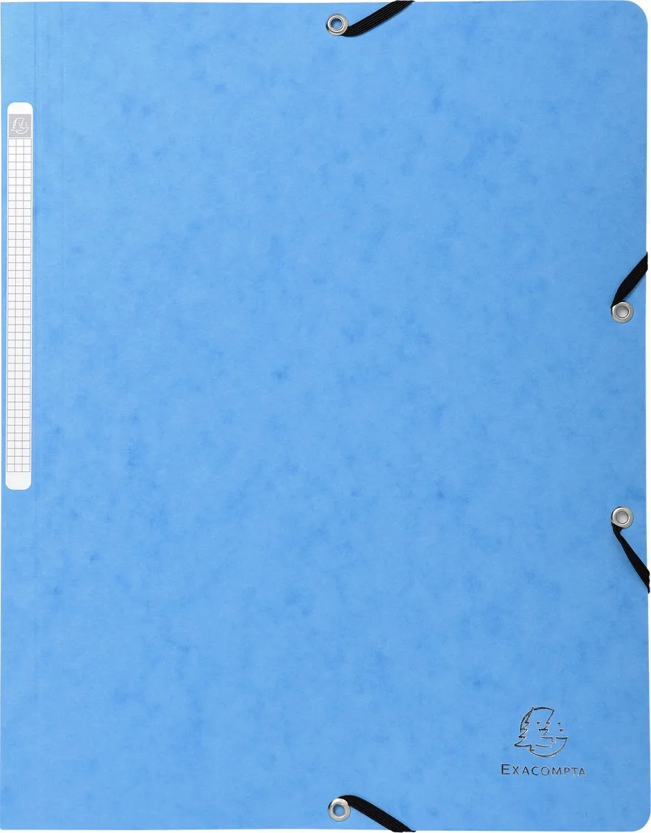 Exacompta 25x Elastomap zonder klep in glanskarton 400gm2 - A4 - 5569E by Exacompta in Turquoise – product photo