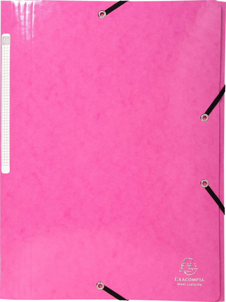 Exacompta 25x IDERAMA® Elastomap 3 kleppen Maxi Capacity 425gm2 A4 - 55824E van Exacompta in Roze – productfoto