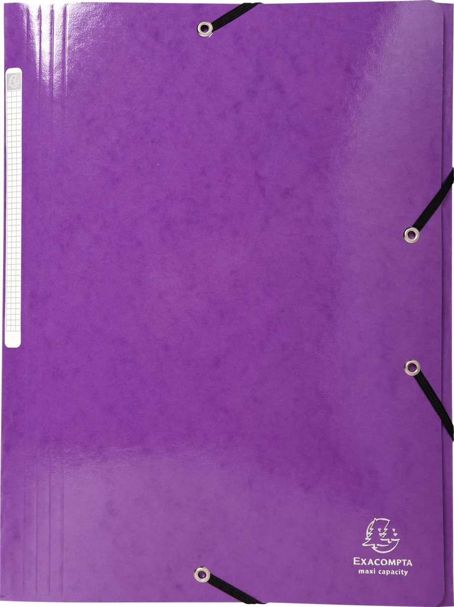 Exacompta 25x IDERAMA® Elastomap 3 kleppen Maxi Capacity 425gm2 A4 - 55826E van Exacompta in Purper – productfoto