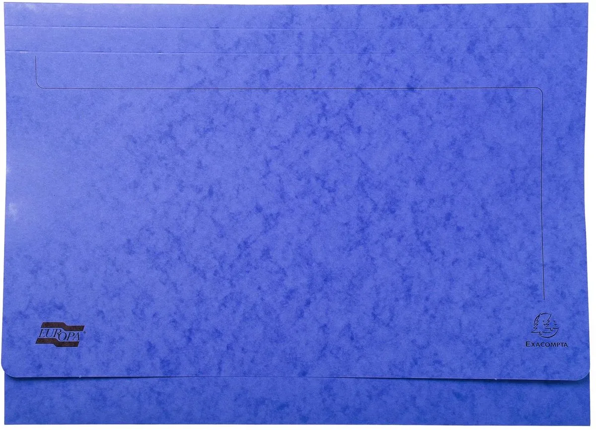 Exacompta 25x Pak van 25 pocketmappen in glanskarton 225g/m2 - 24x32cm voor A3 - 4780Z fra Exacompta i Geassorteerd – produktbillede