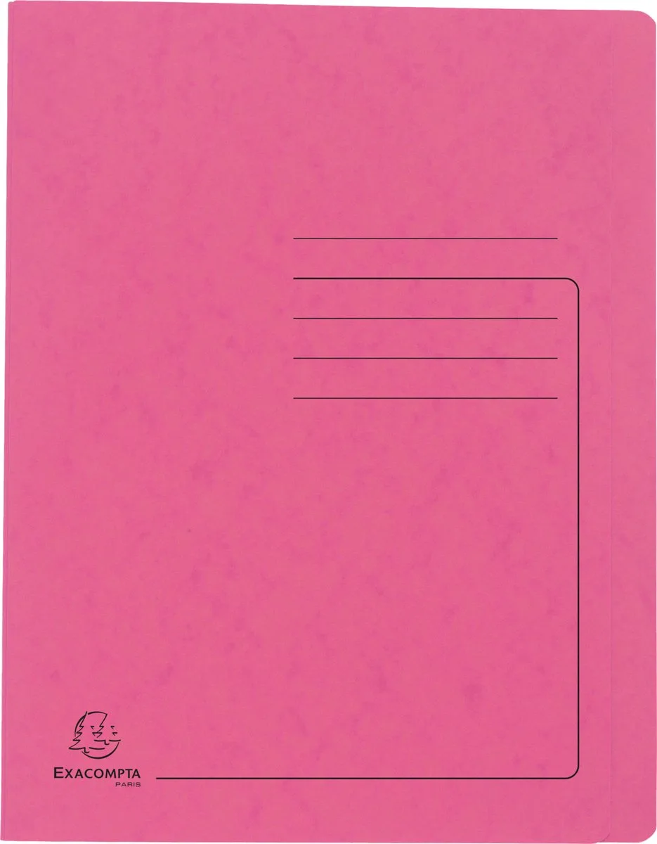 Exacompta 25x Snelhechtmap in glanskarton 355g - A4 - 39987E de Exacompta en Rose – photo produit