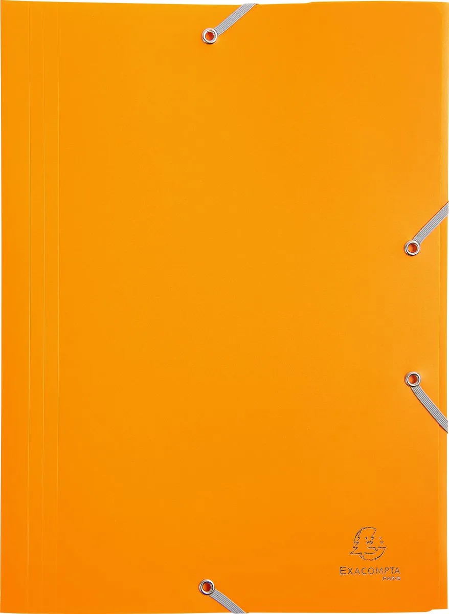 Exacompta 30x Elastomap 3 kleppen ondoorschijnende PP 4/10de - A4 - 55909E van Exacompta in Geel – productfoto