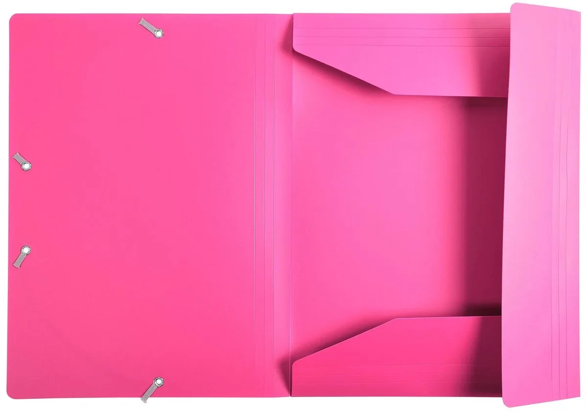 Exacompta 30x Elastomap 3 kleppen ondoorschijnende PP 4/10de - A4 - 55920E van Exacompta in Fuchsia – productfoto