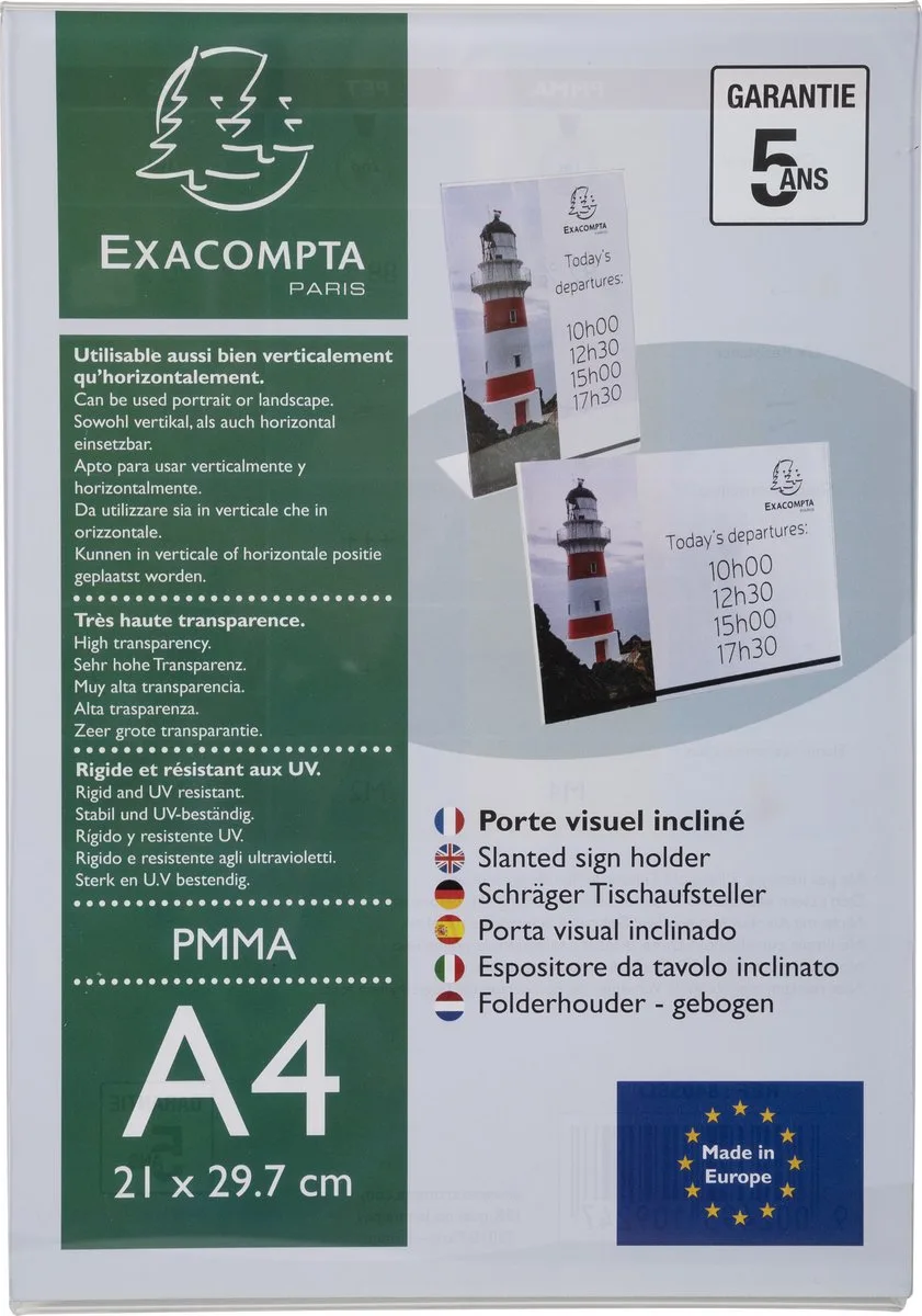Exacompta 30x Folderhouder hellend A4 transparant - Transparant - 84058D von Exacompta in Transparent – Produktfoto