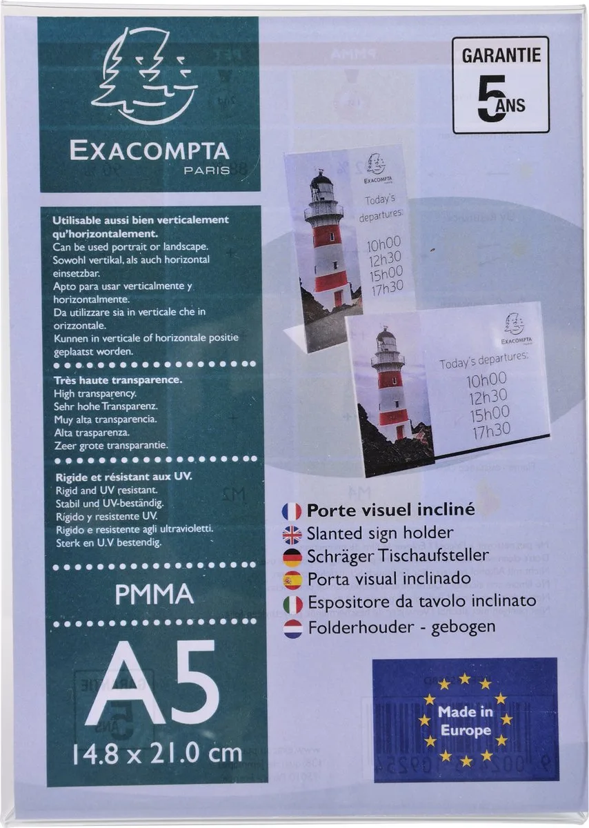 Exacompta 30x Folderhouder hellend A5 transparant - Transparant - 85058D från Exacompta i Transparent – produktbild