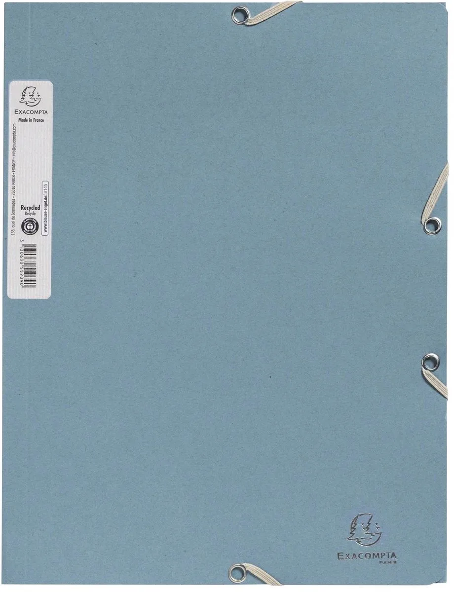 Exacompta 36x Elastomappen met 3 flappen gerecycled karton 400g/m2 AutentiK - 55239E by Exacompta in Geassorteerd – product photo