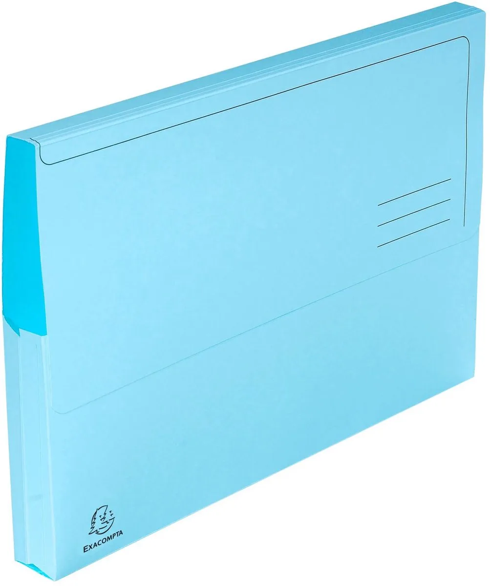 Exacompta 3x SUPER Pak van 50 pocketmappen 210gm2 - 24,5x32,5cm A4 - 46772E van Exacompta in Lichtblauw – productfoto