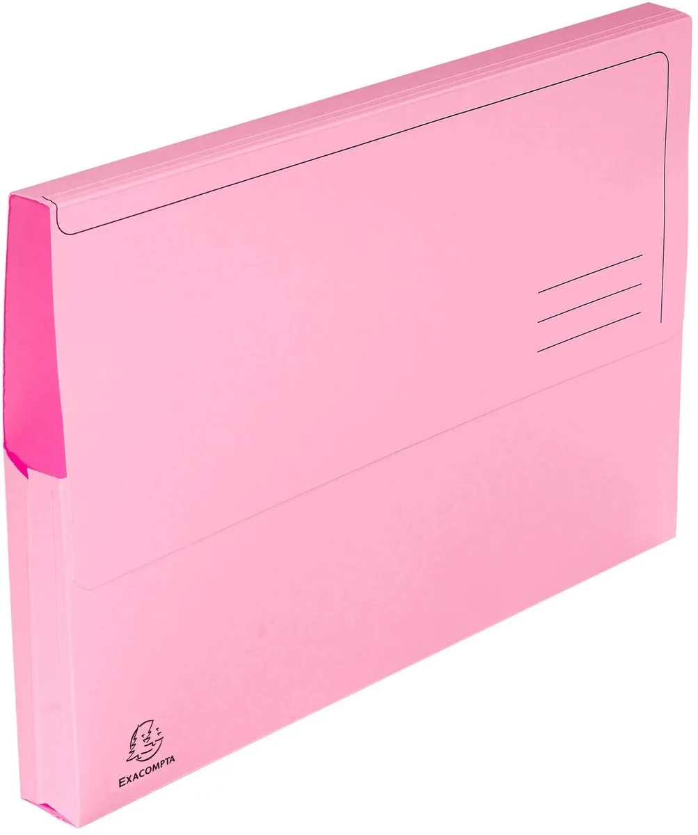 Exacompta 3x SUPER Pak van 50 pocketmappen 210gm2 - 24,5x32,5cm A4 - 46778E de Exacompta en Rose – photo produit