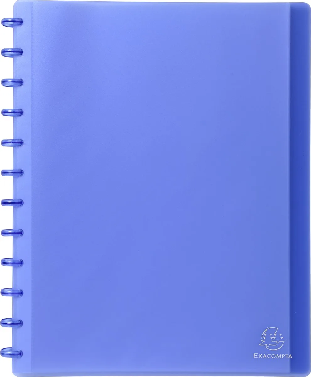 Exacompta 4x Showalbum met ringen en uitneembare tassen - harde PP - 30 tassen - 60 zichten - A4 - 86352E de Exacompta en Bleu – photo produit