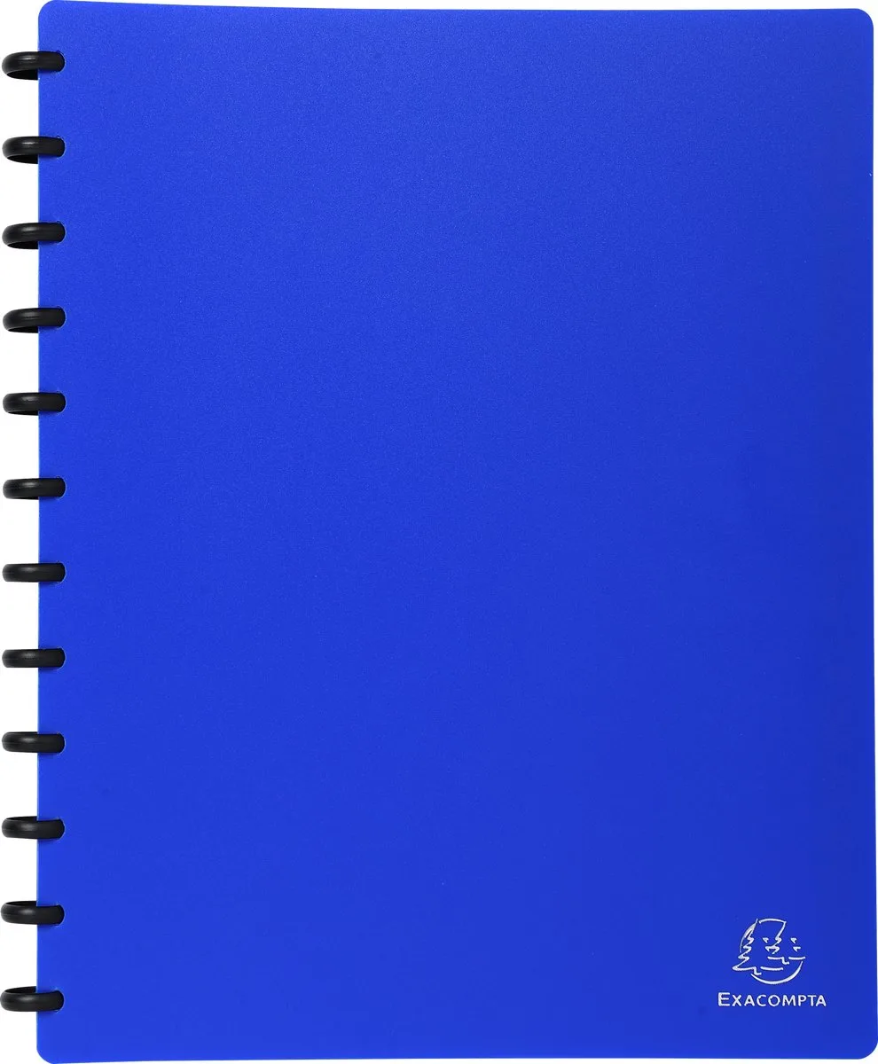 Exacompta 4x Showalbum met ringen en uitneembare tassen - harde PP - 30 tassen - 60 zichten - A4 - 86362E de Exacompta en Bleu – photo produit