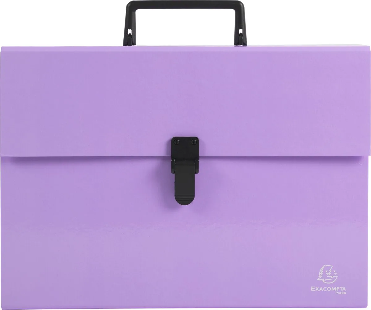 Exacompta 4x Sorteerkoffer met handvat 18 vakken Aquarel - 56765E från Exacompta i Mauve – produktbild