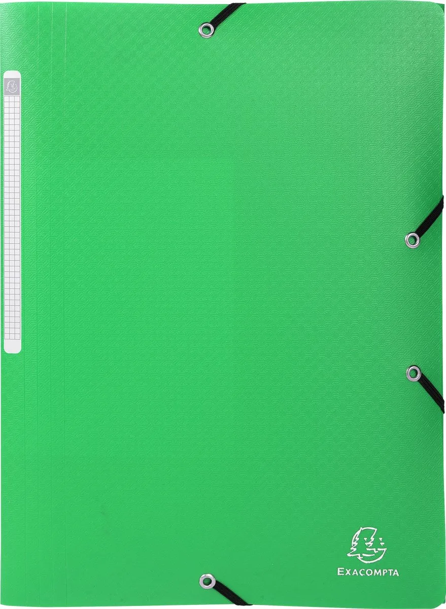 Exacompta 50x Elastomap 3 kleppen PP 5/10de Ondoorschijnend - A4 - 55813E van Exacompta in Lichtgroen – productfoto