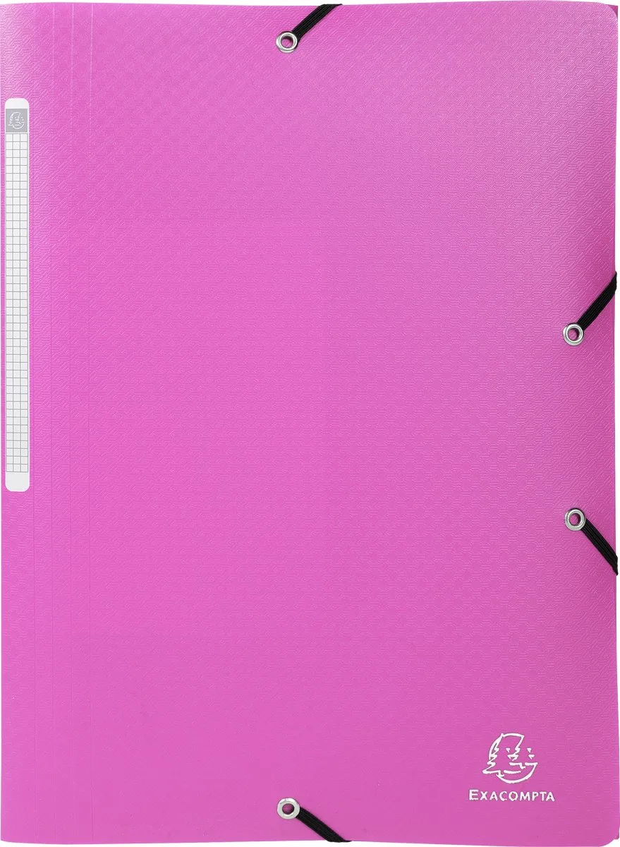 Exacompta 50x Elastomap 3 kleppen PP 5/10de Ondoorschijnend - A4 - 55820E van Exacompta in Roze – productfoto