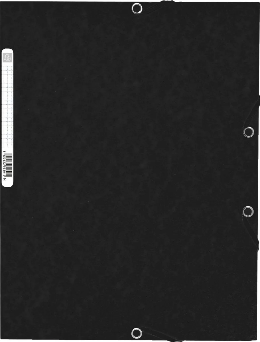 Exacompta 50x Elastomap met 3 kleppen in glanskarton 355g/m2 - 55301E de Exacompta en Noir – photo produit