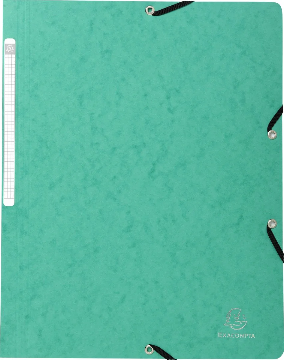 Exacompta 50x Elastomap zonder klep in glanskarton 355 g/m2 - A4 - 55413E van Exacompta in Groen – productfoto