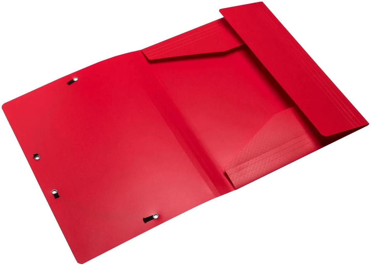 Exacompta 50x Elastomappen met 3 flappen gerecycled PP Opak - 55705E van Exacompta in Rood – productfoto