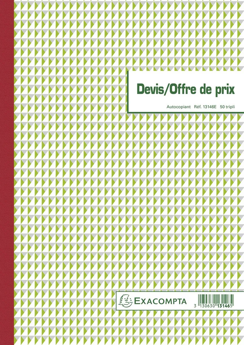 Exacompta 5x Doorschrijfpapier prijsofferte 29,7x21cm 50 bladen triple zelfkopiërend - - 13146E van Exacompta in Ander – productfoto