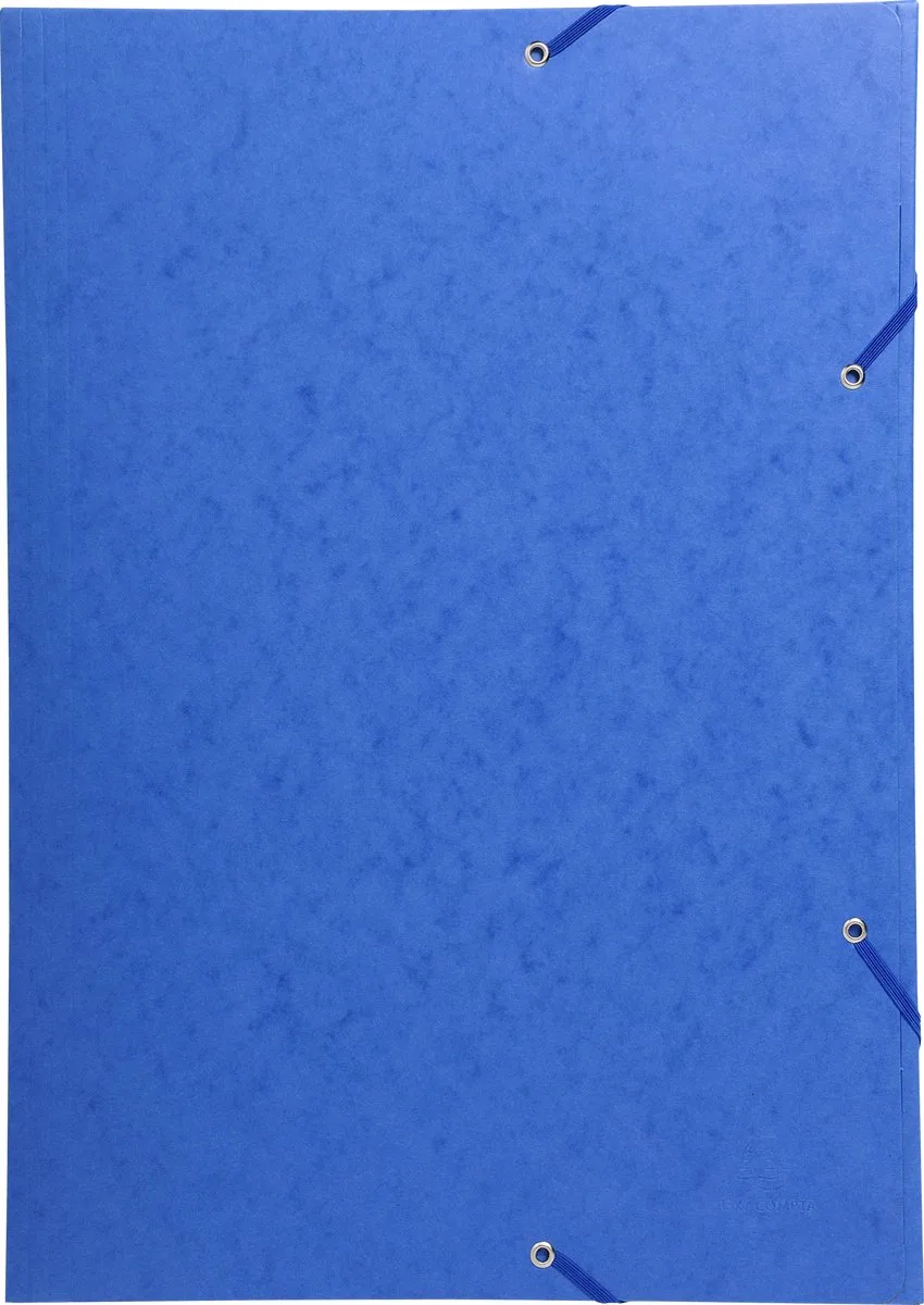 Exacompta 5x Elastomap met 3 kleppen in glanskarton 600gm2 - A3 - 59507E van Exacompta in Blauw – productfoto