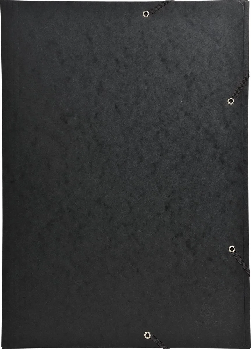Exacompta 5x Elastomap met 3 kleppen in glanskarton 600gm2 - A3 - 59502E van Exacompta in Zwart – productfoto