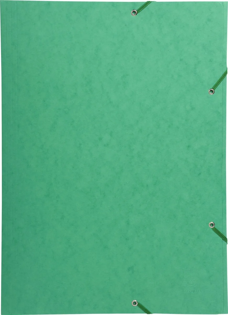 Exacompta 5x Elastomap met 3 kleppen in glanskarton 600gm2 - A3 - 59515E van Exacompta in Groen – productfoto