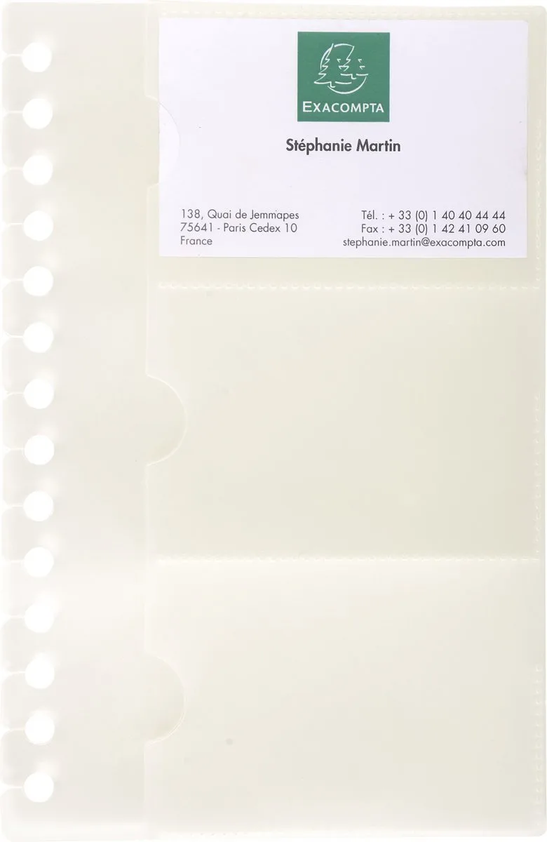 Exacompta 5x Exactive Navulling 10 uitneembare tassen voor visitekaartjes - 19x12 ,5cm - 85034E von Exacompta in Transparent – Produktfoto