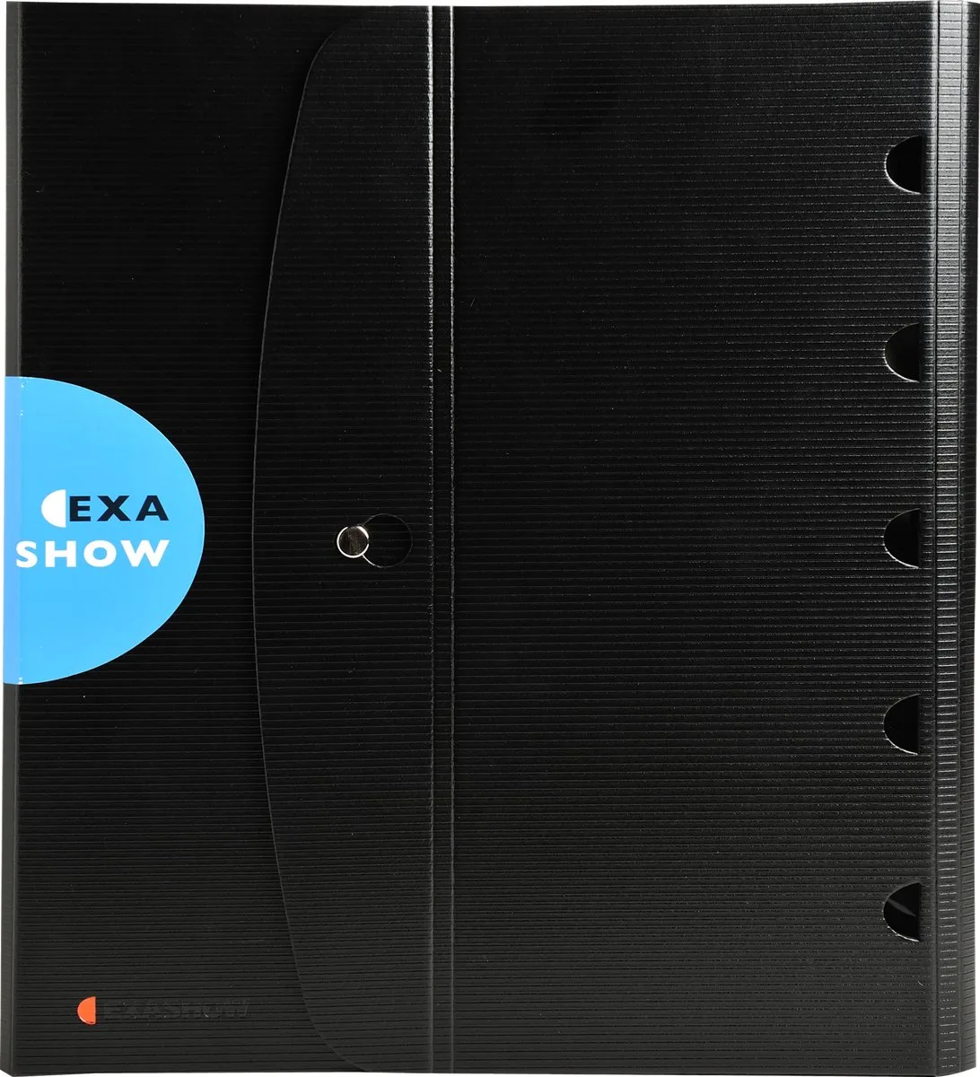 Exacompta 5x Exactive® PP Presentatiemap Exashow met 4 ringen van 30mm - A4 - 56034E by Exacompta in Black – product photo