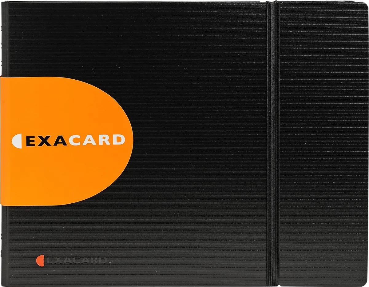 Exacompta 5x Exactive® Visitekaarthouder met uitneembare pochetten Exacard - 240 kaarten - 20x25cm - 75134E by Exacompta in Black – product photo