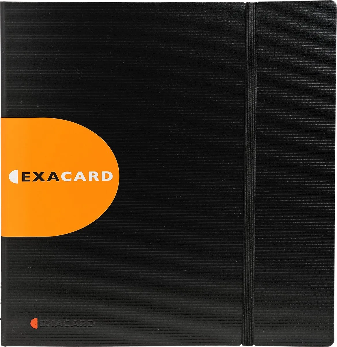 Exacompta 5x Exactive® Visitekaarthouder met uitneembare pochetten Exacard - 320 kaarten - 26,5x25cm - 75234E van Exacompta in Zwart – productfoto