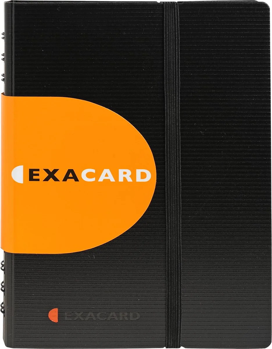 Exacompta 5x Exactive Visitekaarthouder met uitneembare tassen Exacard - 120 kaarten - 20x14,5cm - 75034E van Exacompta in Zwart – productfoto