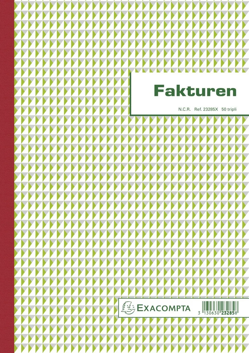 Exacompta 5x Facturen 29,7x21cm 50 blad doorschrijfpapier tripli Nederlandstalig - - 23285X från Exacompta i Ander – produktbild