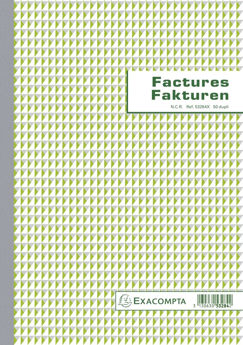 Exacompta 5x Facturen 29,7x21cm 50 doorschrijfpapier dupli Tweetalig - - 53284X de Exacompta en Ander – photo produit