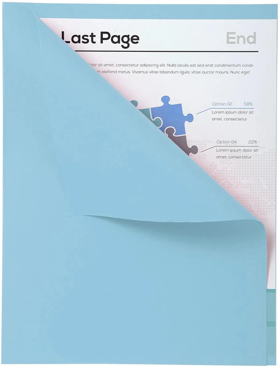 Exacompta 5x FOREVER170 Pak van 100 dossiermappen 170g/m2 met overslag van 1 cm - 24x32cm voor A4. - 421006E by Exacompta in Light blue – product photo