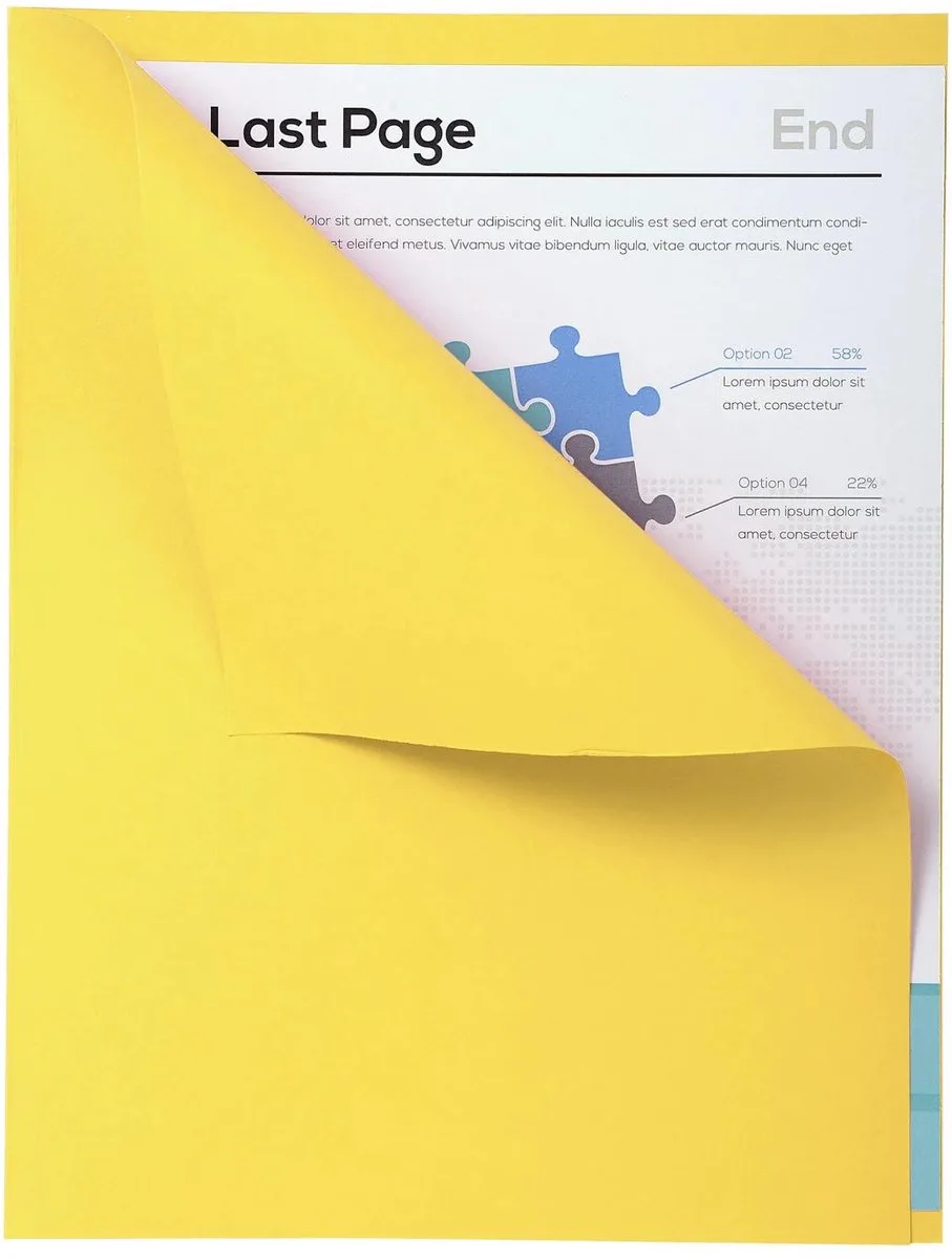 Exacompta 5x FOREVER170 Pak van 100 dossiermappen 170g/m2 met overslag van 1 cm - 24x32cm voor A4. - 421005E van Exacompta in Geel – productfoto